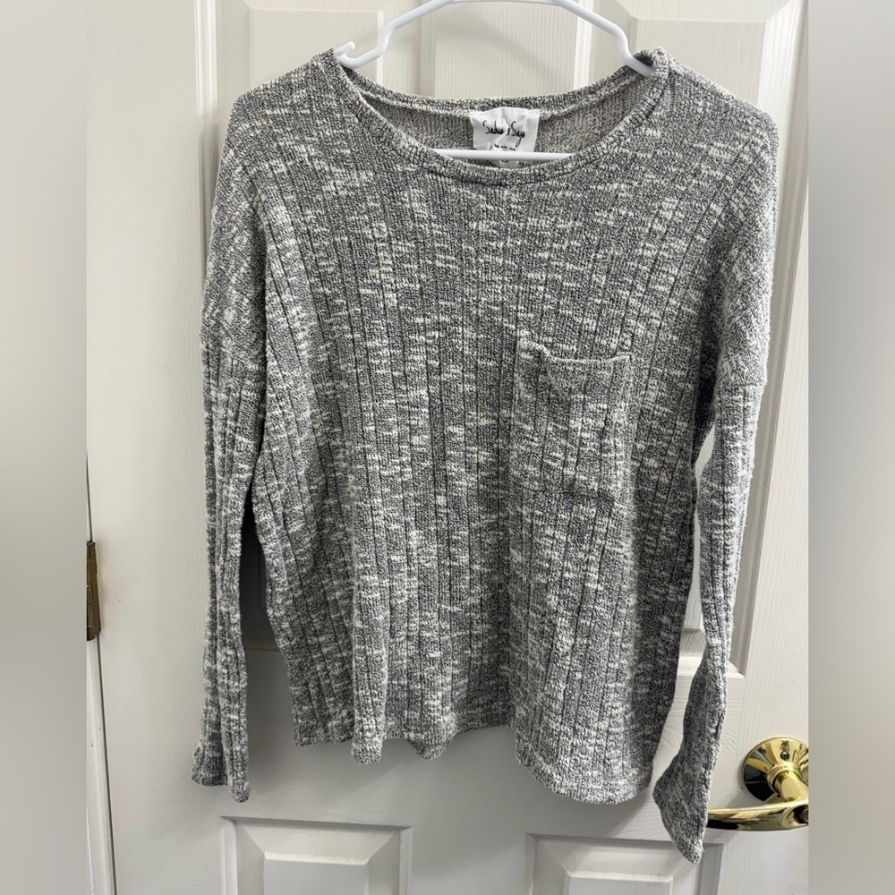 Gray Sweater Top